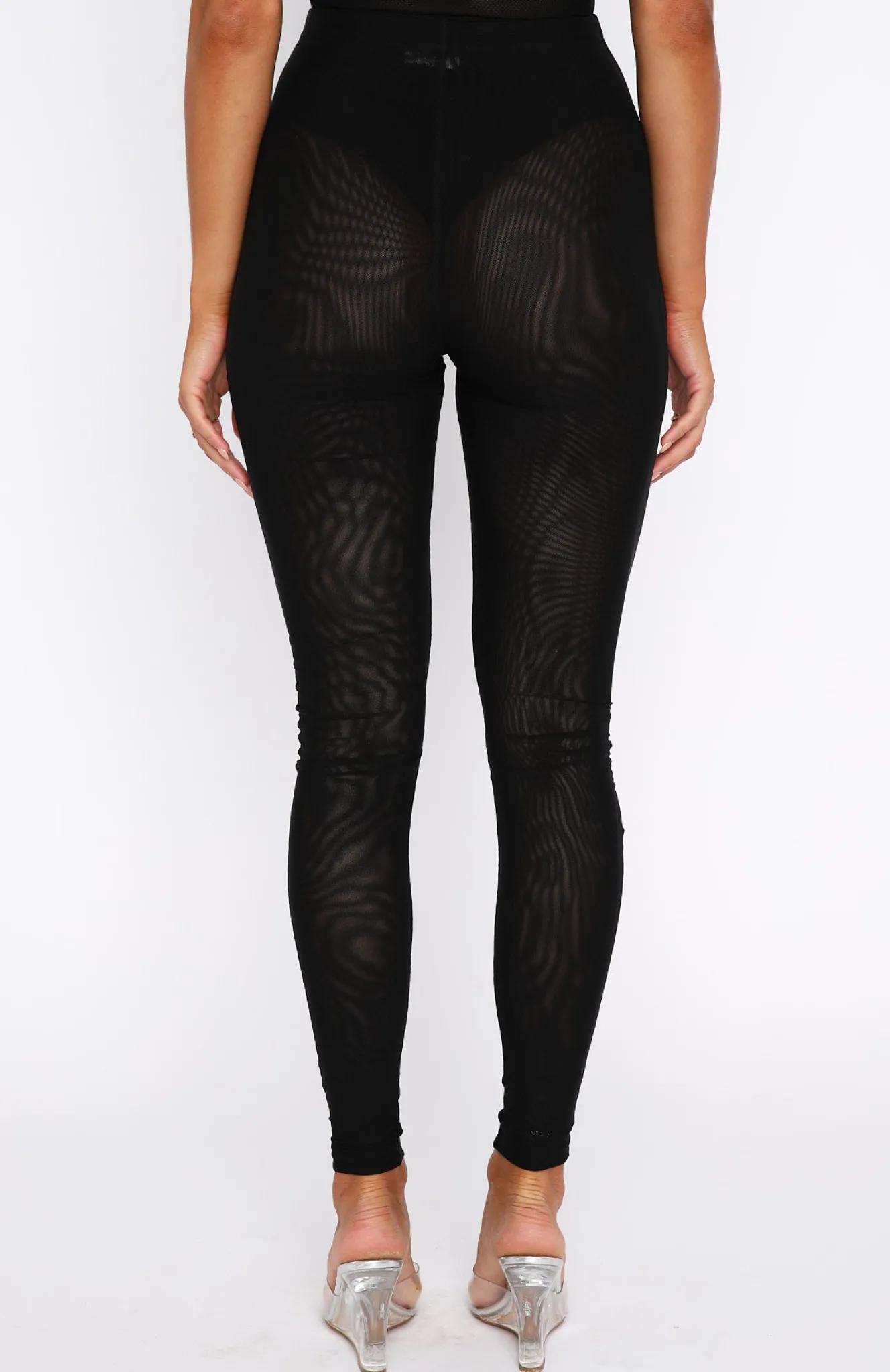 Pants | White Fox Boutique Hollywood Moment Mesh Leggings black