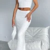 Restocked | White Fox Boutique Home Run Maxi Skirt Off white