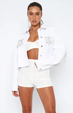 Jackets & Blazers | White Fox Boutique How You Played Me Denim Jacket white