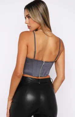 Shirts & Blouses | White Fox Boutique Hypnotized Bustier Steel blue