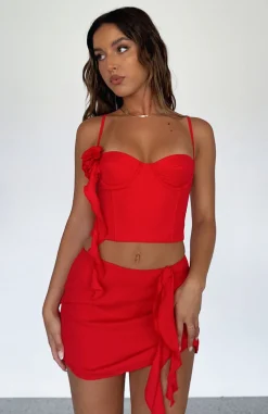 Shirts & Blouses | White Fox Boutique I Want Your Love Bustier red
