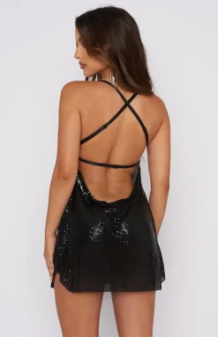 Restocked | White Fox Boutique Iconic Image Mini Dress black