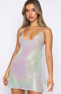 Restocked | White Fox Boutique Iconic Image Mini Dress Iridescent purple