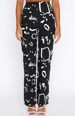 Pants | White Fox Boutique If Only You Knew Pants Scribble black