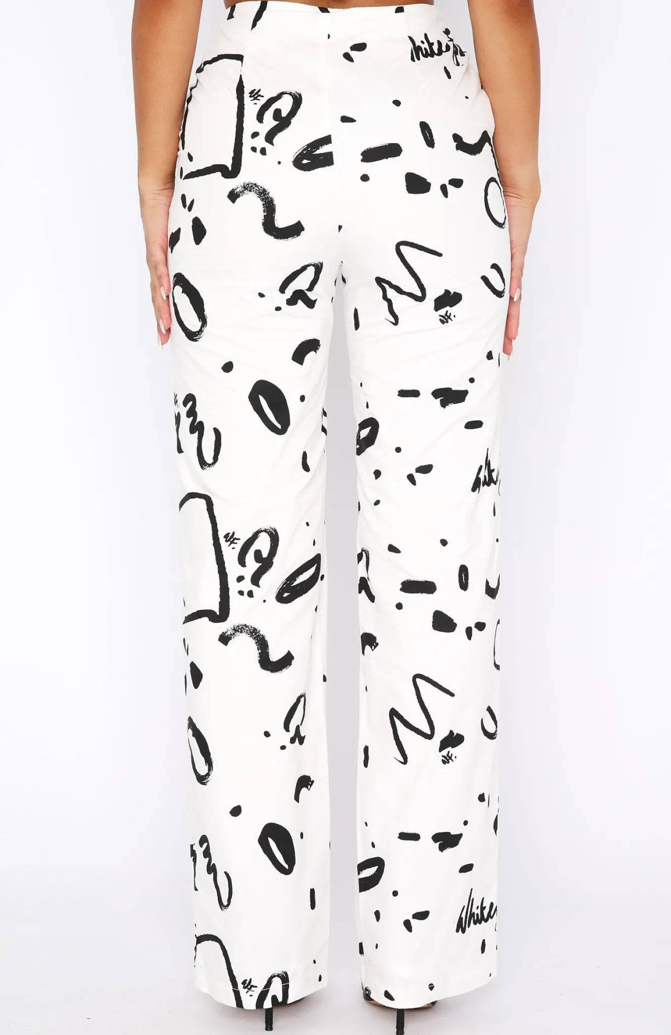 Pants | White Fox Boutique If Only You Knew Pants Scribble white
