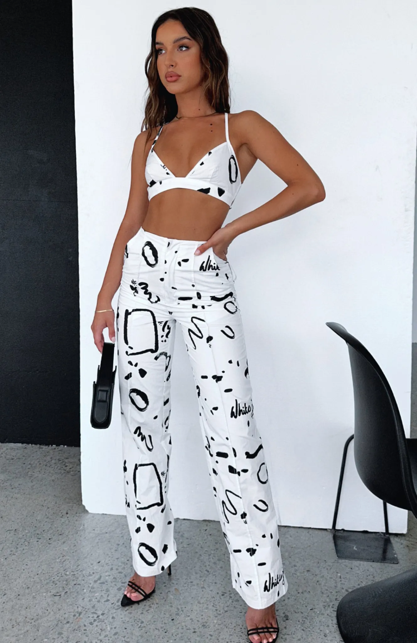 Pants | White Fox Boutique If Only You Knew Pants Scribble white