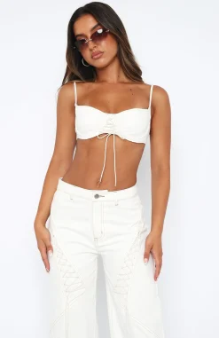 Shirts & Blouses | White Fox Boutique If You Had My Love Crop white