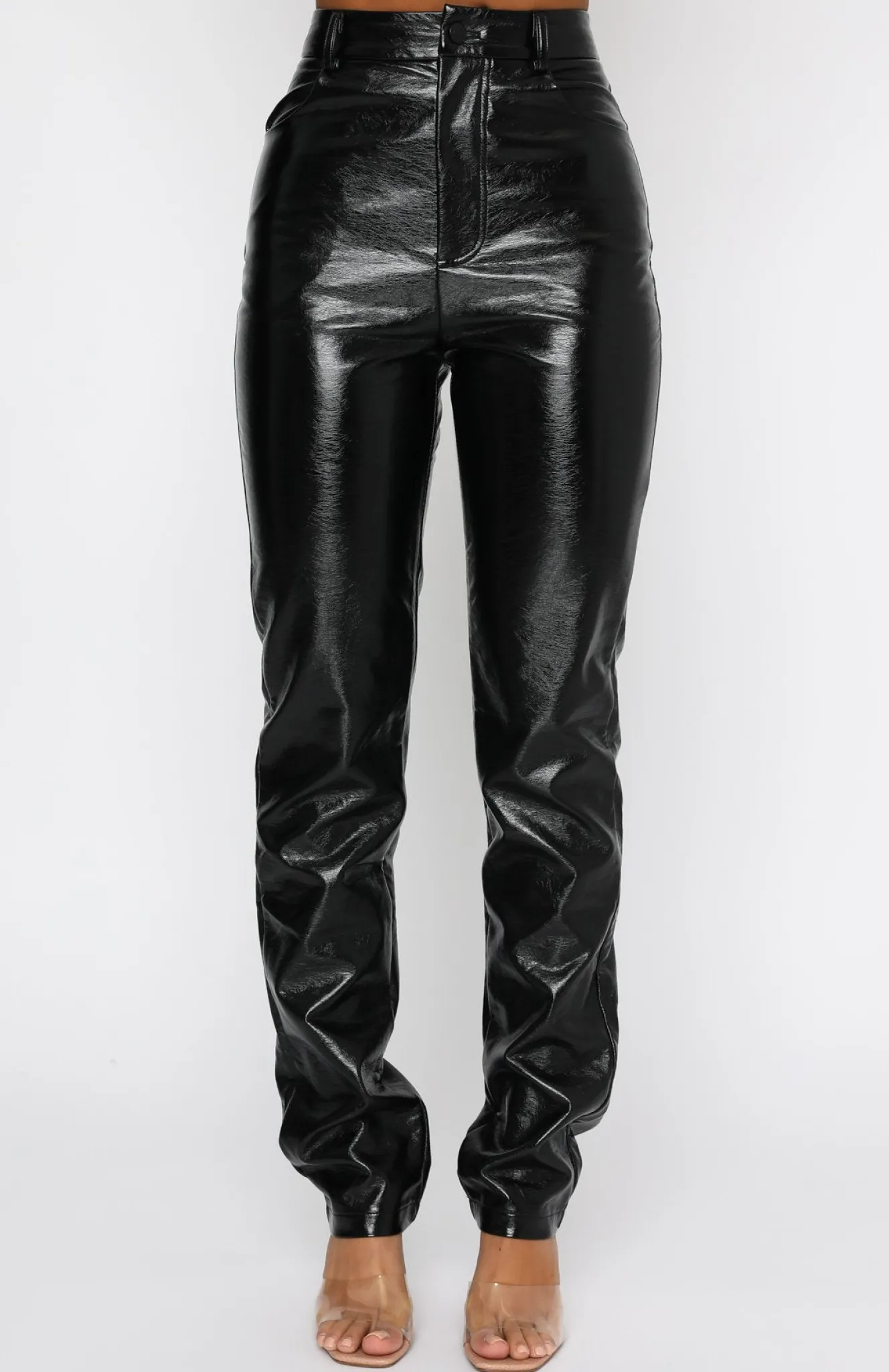 Pants | White Fox Boutique I'm The Only One PU Pants black