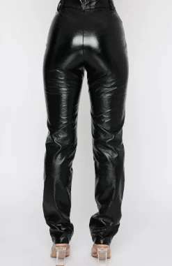 Pants | White Fox Boutique I'm The Only One PU Pants black