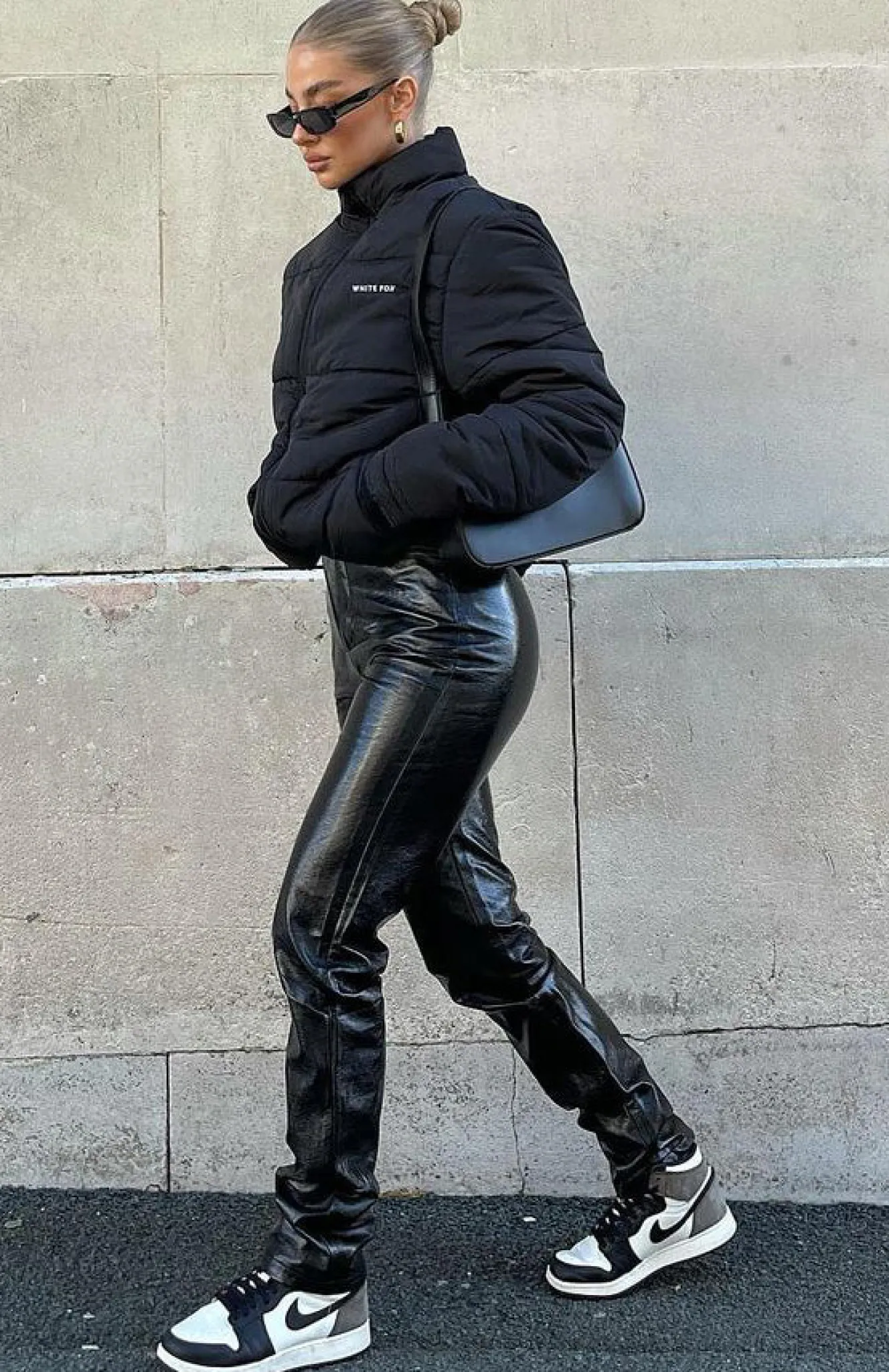 Pants | White Fox Boutique I'm The Only One PU Pants black