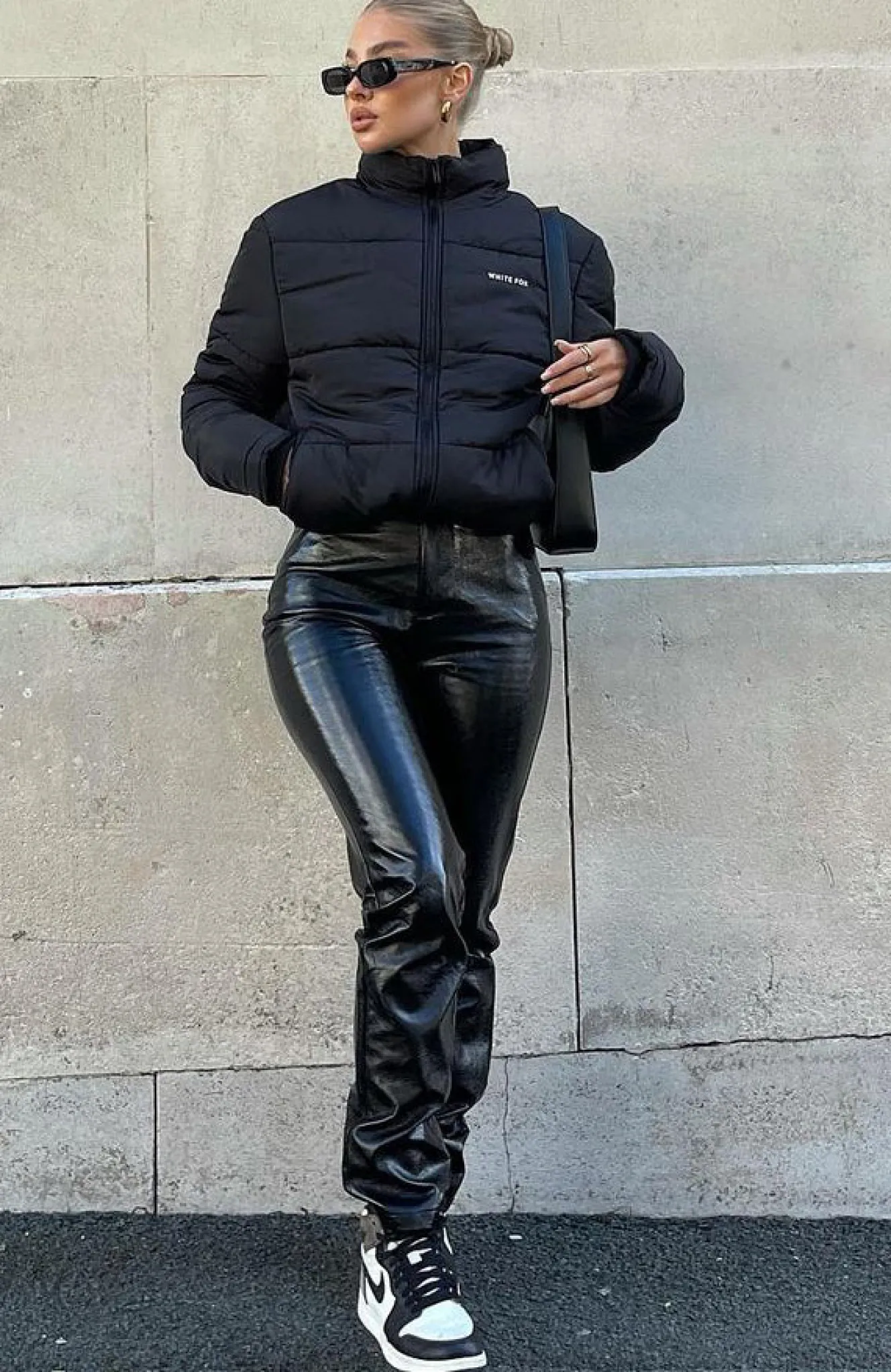 Pants | White Fox Boutique I'm The Only One PU Pants black