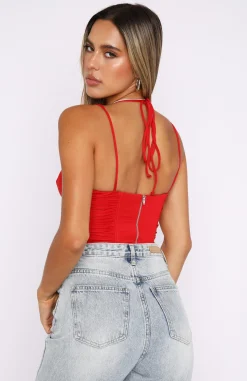Shirts & Blouses | White Fox Boutique Imagine Bustier red