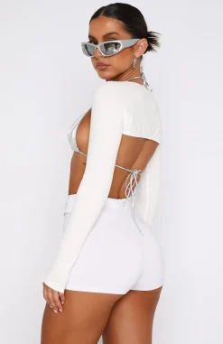 Shorts | White Fox Boutique In Focus Mini Shorts white