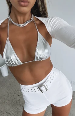 Shorts | White Fox Boutique In Focus Mini Shorts white