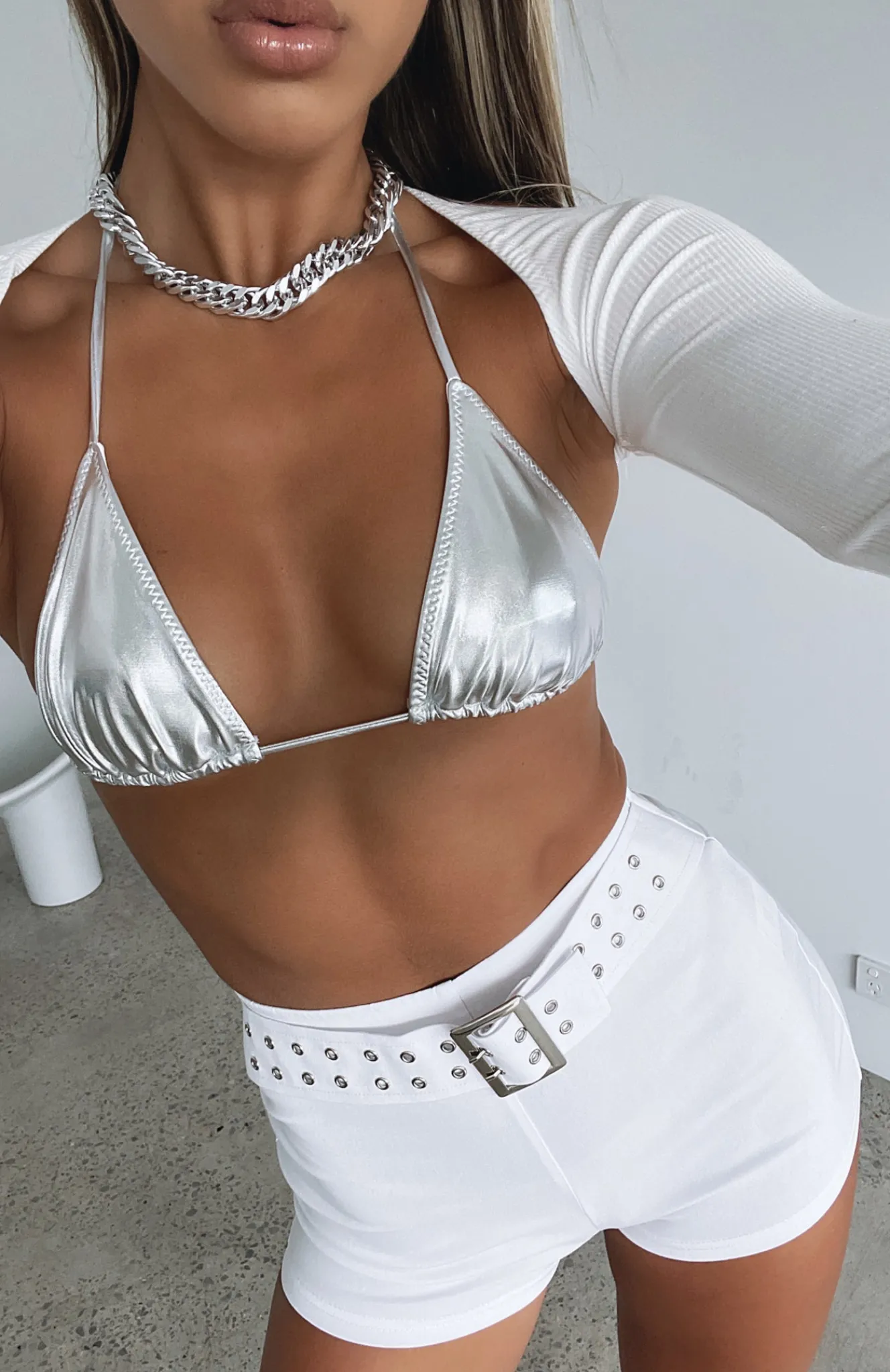 Shorts | White Fox Boutique In Focus Mini Shorts white