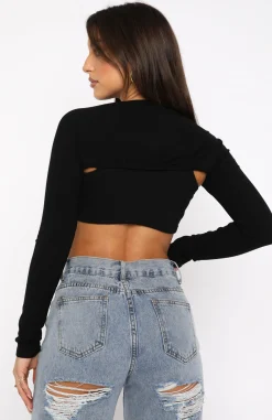 Shirts & Blouses | White Fox Boutique Inside Scoop Bolero black