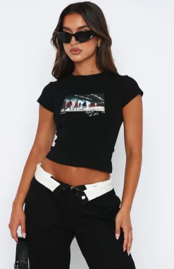 Shirts & Blouses | White Fox Boutique Invitation Only Baby Tee black