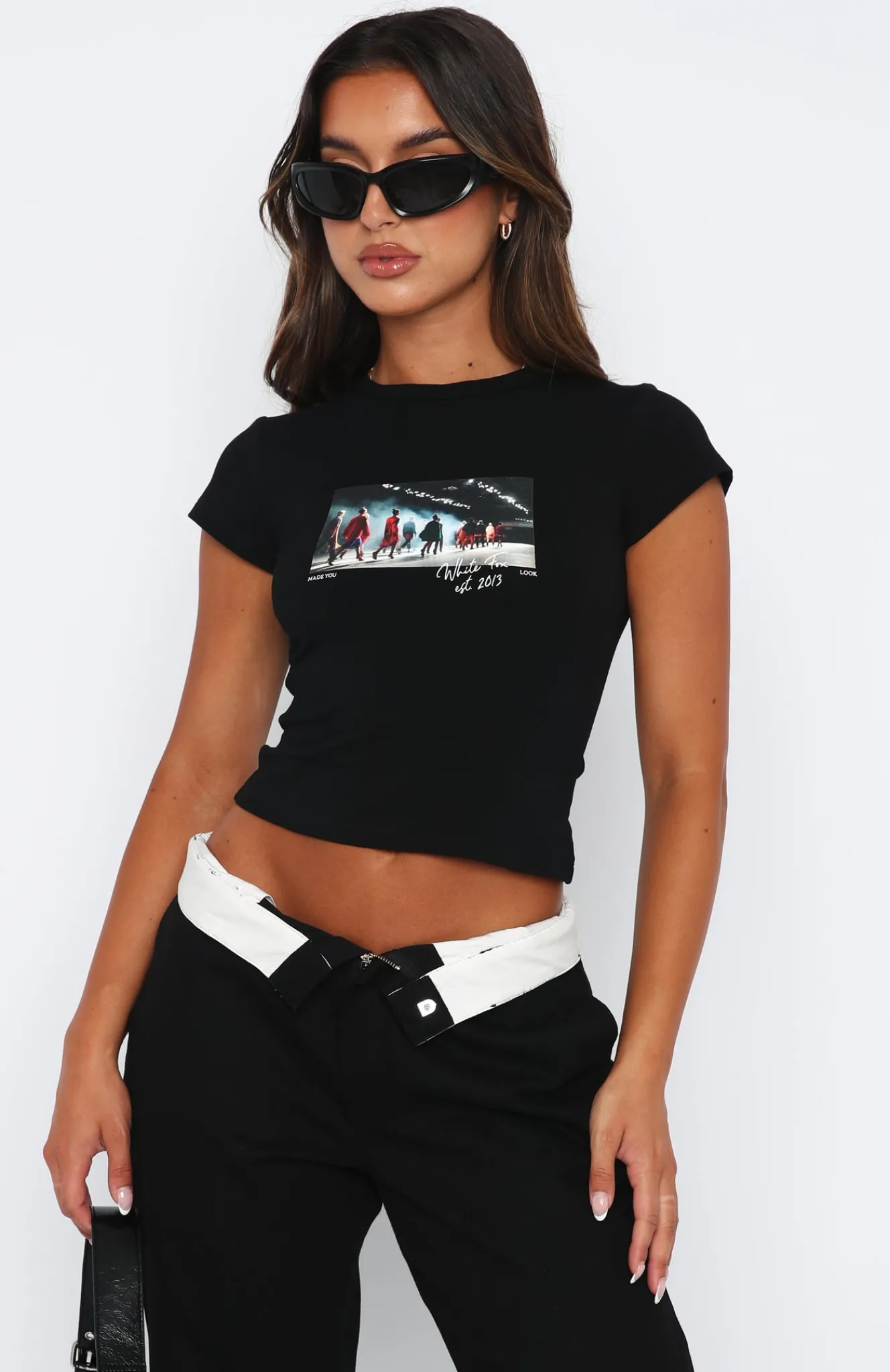 Shirts & Blouses | White Fox Boutique Invitation Only Baby Tee black