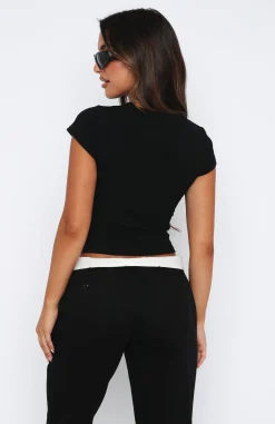 Shirts & Blouses | White Fox Boutique Invitation Only Baby Tee black