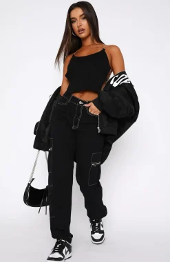 Pants | White Fox Boutique Is There Someone Else Cargo Pants black