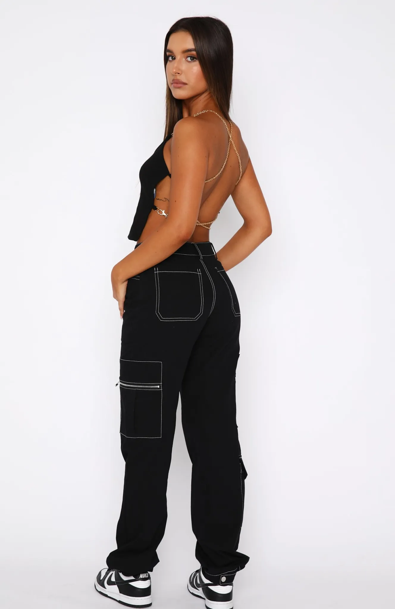 Pants | White Fox Boutique Is There Someone Else Cargo Pants black