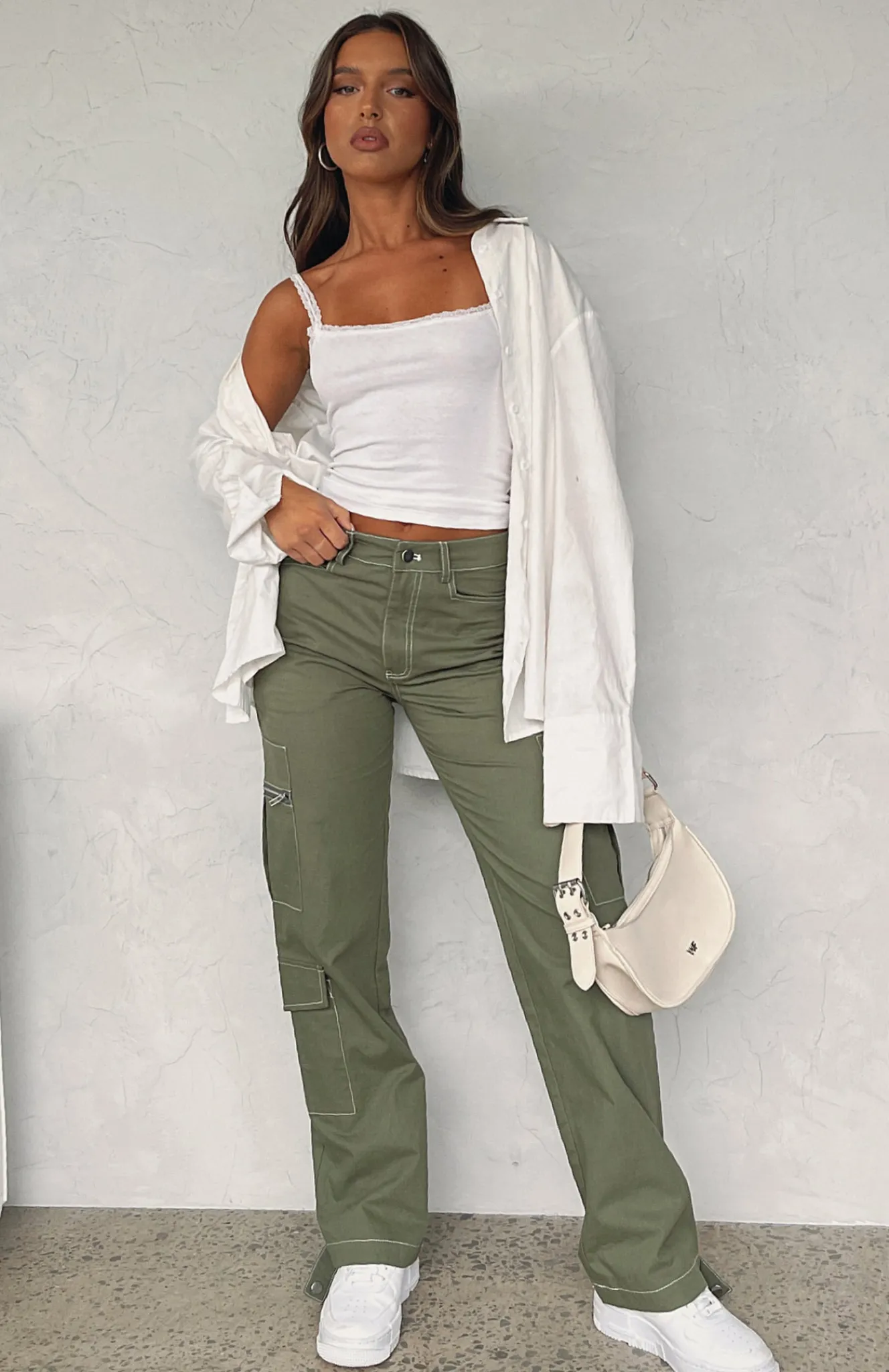 Pants | White Fox Boutique Is There Someone Else Cargo Pants Khaki green