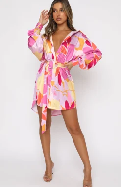 Resort Wear | White Fox Boutique Island Dream Shirt Dress Retro Floral multi