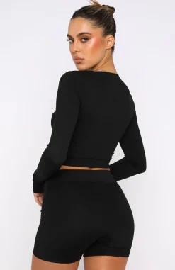 Shirts & Blouses | White Fox Boutique It Takes Two Long Sleeve Crop black