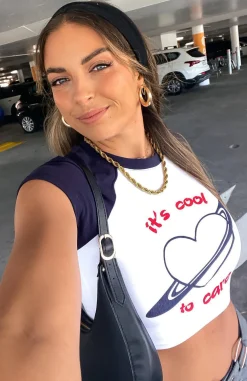 Shirts & Blouses | White Fox Boutique It's Cool To Care Baby Tee white