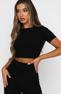 Shirts & Blouses | White Fox Boutique It's Meant To Be Crop black