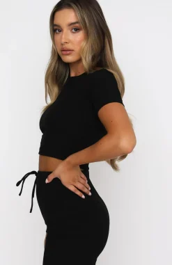 Shirts & Blouses | White Fox Boutique It's Meant To Be Crop black