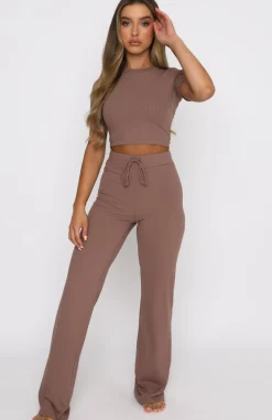 Shirts & Blouses | White Fox Boutique It's Meant To Be Crop Chocolate brown