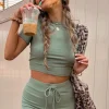 Shirts & Blouses | White Fox Boutique It's Meant To Be Crop Sage green