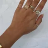Jewellery | White Fox Boutique Jade Ring Set gold