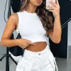 Shorts | White Fox Boutique Just A Friend Cargo Shorts Cream white