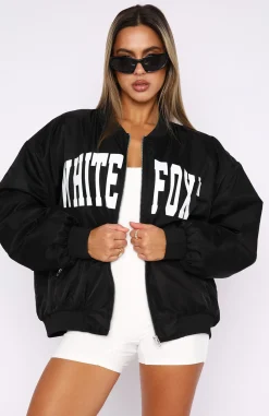 Jackets & Blazers | White Fox Boutique Just Us Bomber Jacket black