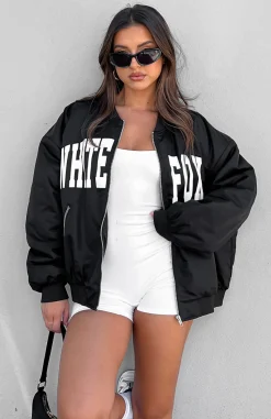 Jackets & Blazers | White Fox Boutique Just Us Bomber Jacket black