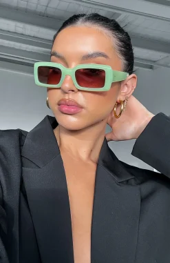 Sunglasses | White Fox Boutique Kaia Sunglasses Matcha green