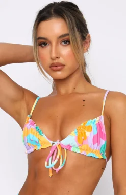 Bikini Tops | White Fox Boutique Keep Glowing Bikini Top Cannes Print multi