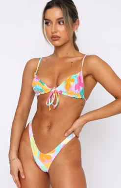 Bikini Tops | White Fox Boutique Keep Glowing Bikini Top Cannes Print multi