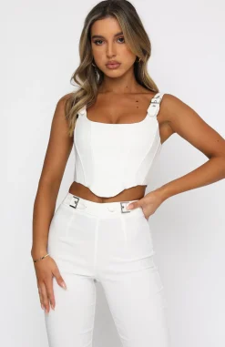Shirts & Blouses | White Fox Boutique Keep Me Close Bustier white