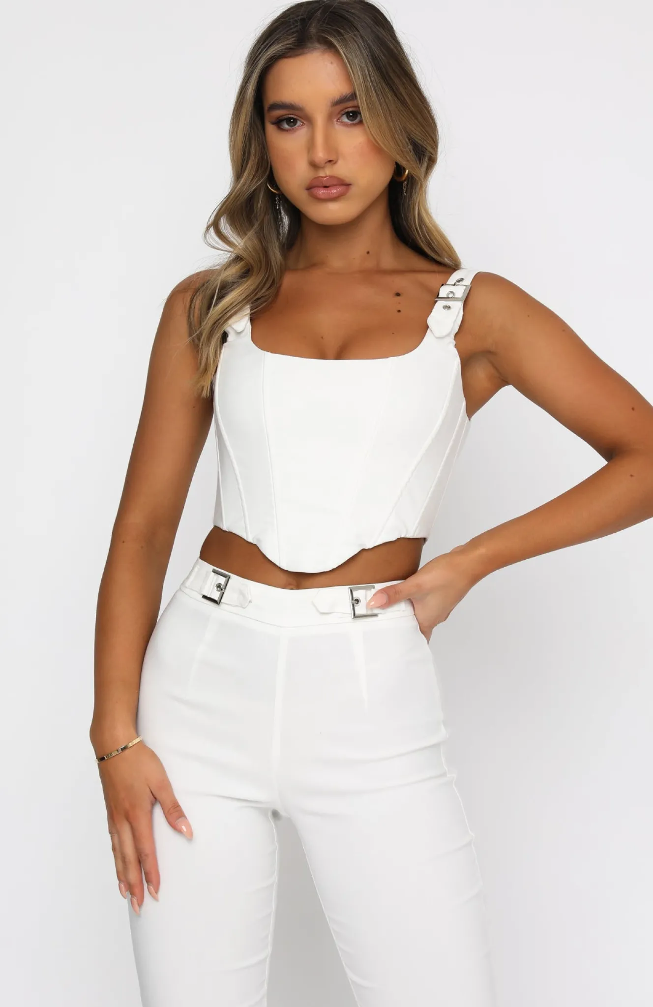 Shirts & Blouses | White Fox Boutique Keep Me Close Bustier white