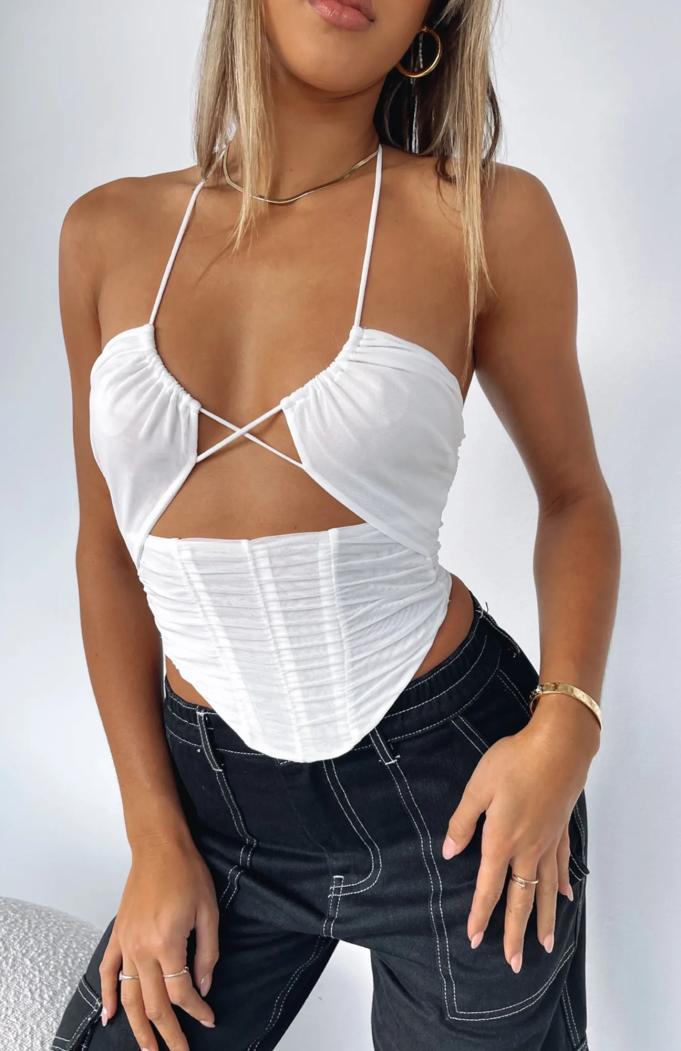 Shirts & Blouses | White Fox Boutique Keep Me Tame Bustier white