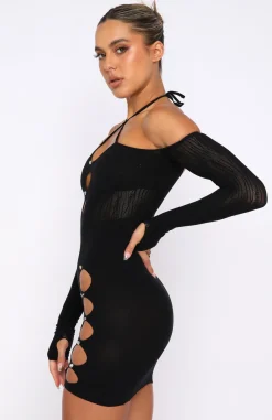 Restocked | White Fox Boutique Keep On Looking Mini Dress black