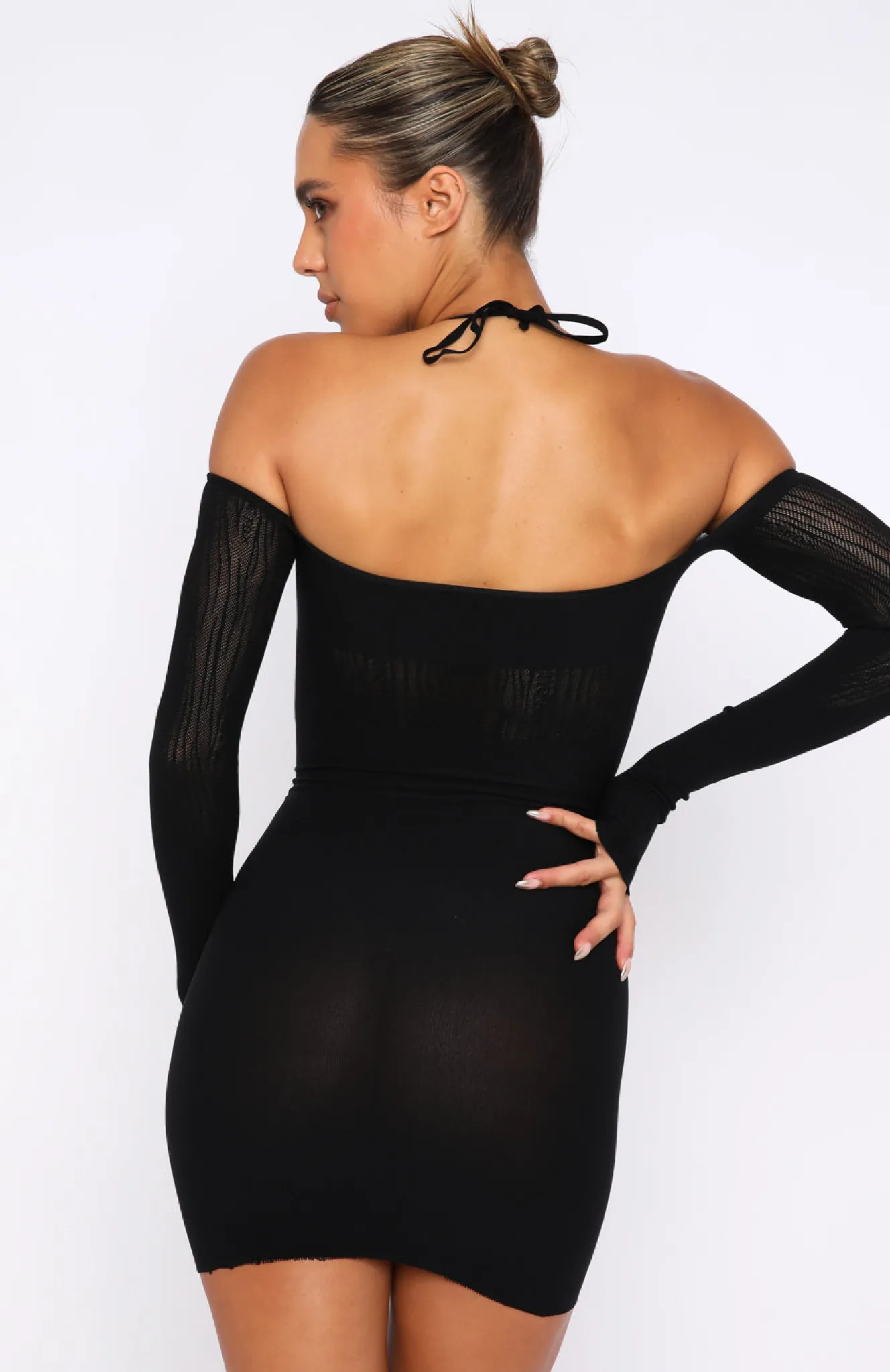 Restocked | White Fox Boutique Keep On Looking Mini Dress black