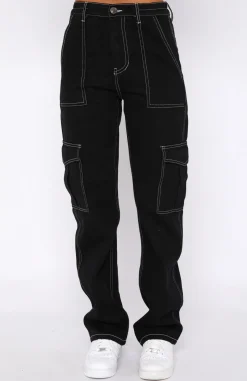 Pants | White Fox Boutique Keep On Moving Cargo Pants black