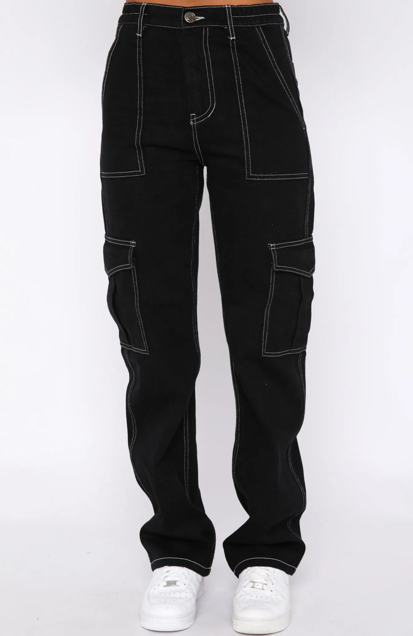Pants | White Fox Boutique Keep On Moving Cargo Pants black