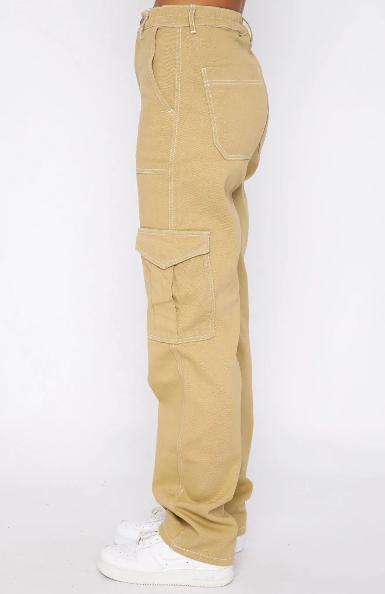 Pants | White Fox Boutique Keep On Moving Cargo Pants Sand nude