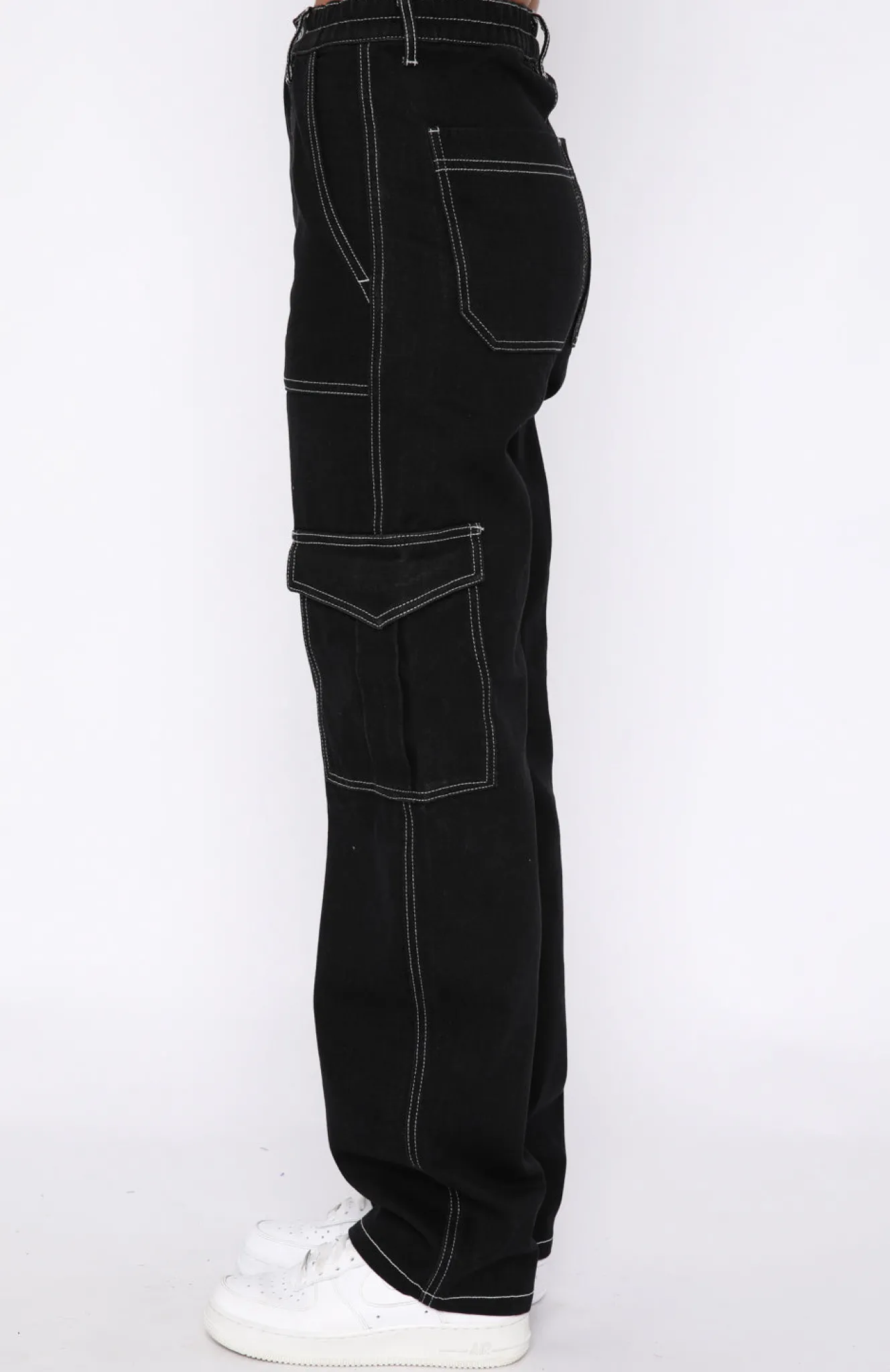 Pants | White Fox Boutique Keep On Moving Cargo Pants black
