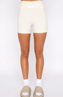 Shorts | White Fox Boutique Keep Up High Waisted Shorts Stone nude